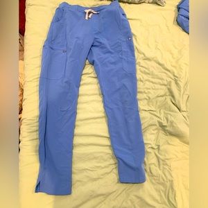 Figs Yola Scrub Pants (size S, ceil blue)